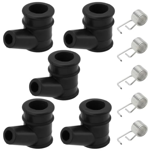 Hoite 5 Stück Zündkerzenstecker mit eingebautem Schnappfederzubehör für Freischneidemaschinen Kettensägen