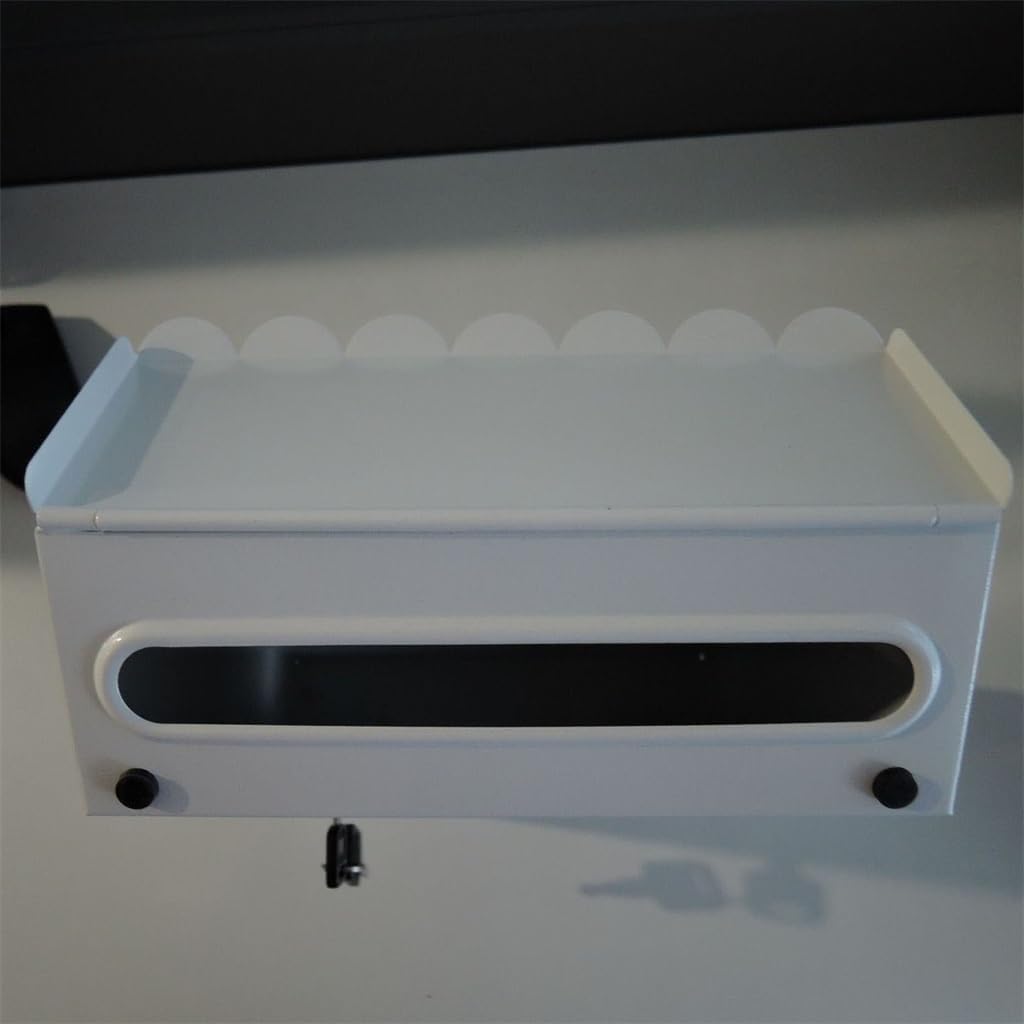 HBJWOV Villa Home Wall Mounted Mailbox with Lock at The Doorstep Outdoor Rainproof Message Box(Gray)