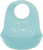 Babador Impermeável De Silicone Pega Cata Migalhas Ajustável Rosa