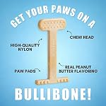 Bullibone Nylon Dog Chew Toy for Aggressive Chewers - Dental Hygiene Bone with Peanut Butter Flavor, Durable Tough Chew Toys for Small Dogs, Indestructible Dog Bone - Single - Image 3