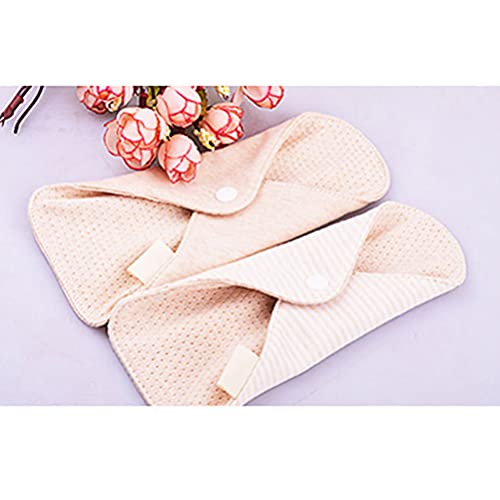 DOITOOL 2Pcs Lavável Sanitária Pads Feminino Algodão Período Menstrual Pads Reutilizáveis Forros de