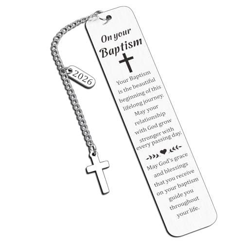 Baptism Gifts for Girl Boys, 2026 Baptisms Bookmark for Women