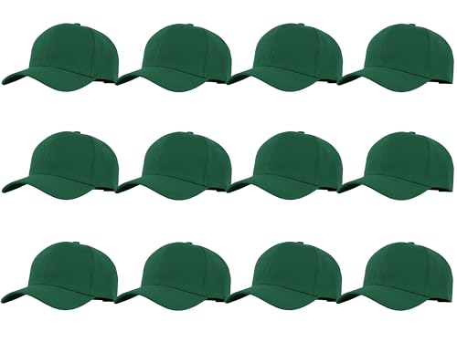 Image of Gelante Plain Blank Baseball Caps Adjustable Back Strap Wholesale LOT 12 PC'S