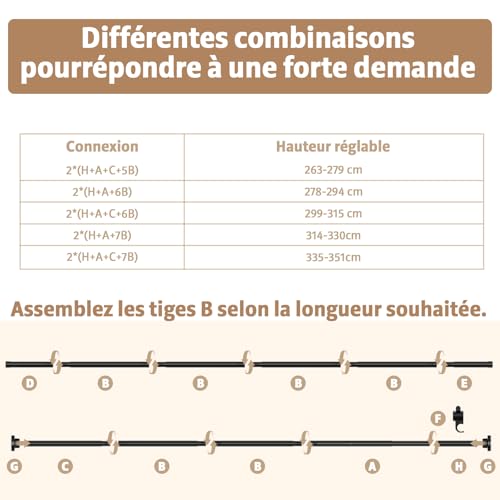 Tringle rideau sans percage pour diviser une pièce sans trou