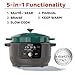 Instant Electric Round Dutch Oven, 6-Quart 1500W, From the Makers of Instant Pot, 5-in-1: Braise, Slow Cook, Sear/Sauté, Cooking Pan, Food Warmer, Enameled Cast Iron, Included Recipe Book, Green