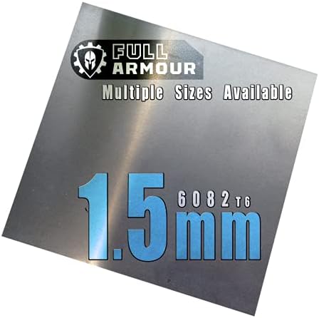 1.5mm Aluminium Sheet Plate - Grade 6082 T6 (150mm x 250mm)