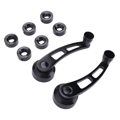 TYTOGE 4 1/4 Inch Window Crank Handle Kit Billet Aluminum Black Coating Long Lasting Lightweight for Hot Rod