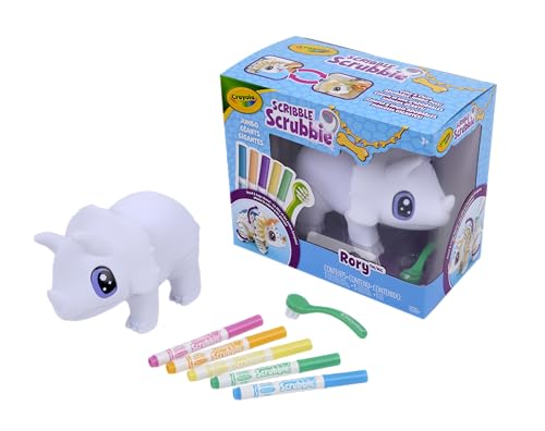 Image of Crayola Jumbo (6 inch) Scribble Scrubbie Pets, Rory the Dino, Posable Kids Toy, Customizable Toy, Gift