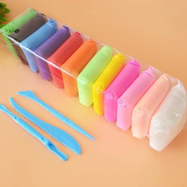 S. S. STATIONERY Super Light Creative Art and Craft Air Dry Super Clay with Carving Molding Tools Kit for Girls and Boys; Kids Above Age 5+ Year Old (12 Colours) (B0BX4CCW7D) Amazon Price History, Amazon Price Tracker