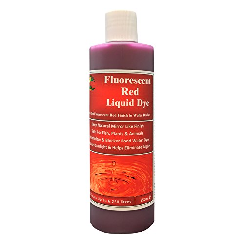 HYDRA Fluorescent Red Liquid Dye 250ml for Pond Water Features and Fountains