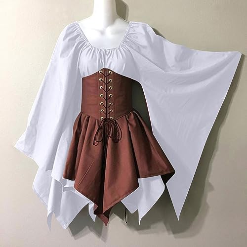 Robe traditionnelle médiévale ajustable à manches longues