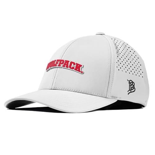 Branded Bills Officially Licensed x North Carolina State Wolfpack White Curved Performance NC State Wolfpack PVC