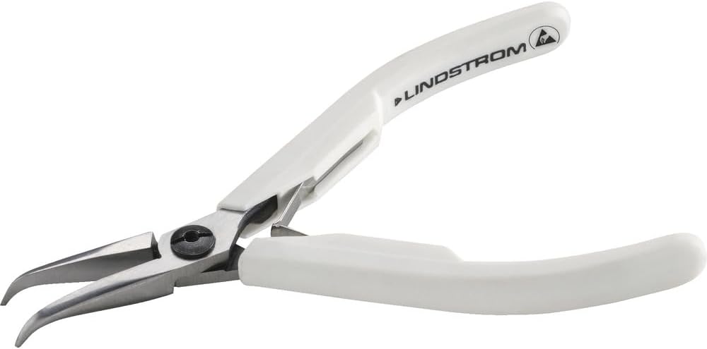 Bahco 7892" Supreme Snipe Nose Plier with Smooth Jaws Bent at 60 Degree, White