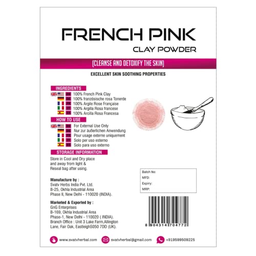 SVATV SKIN POWDER (French Pink Clay), 227 g (Pack of 1) - Image 4