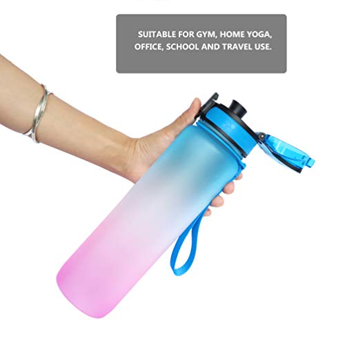 Garrafa de água esportiva portátil BESPORTBLE, garrafa de água fosca com escamas esportes garrafa de