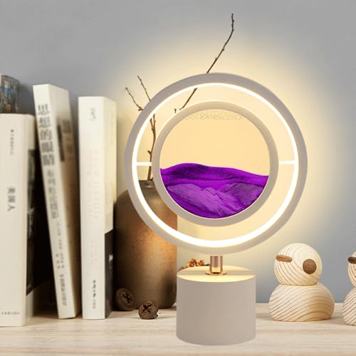 Lampe de bureau sable mouvant USB avec éclairage LED paysage chinois - 5