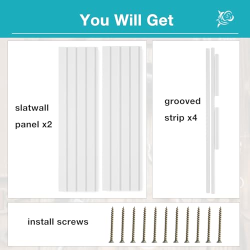 NeatiEase-Slatwall-Panel-Wall-Storage-Systems-2-x-4ft-Slat-Wall-Paneling-Garage-Wall-Organizer-Heavy-Duty-Wall-Mounted-PVC-Wall-Rack-White