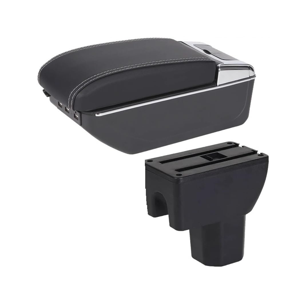 Aierdeyp A3 Black White 7Usb Car Armrest Box For Suzuki For Ignis Car Armrest Box