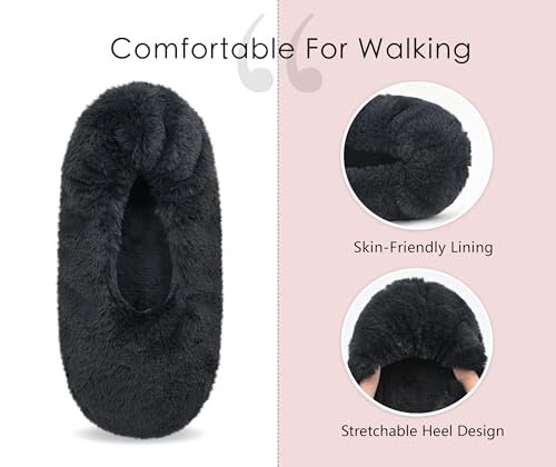 DICUIRD Ballerina House Slippers for Women, Anti-Skid Comfy Warm Ballet Style Slippers3