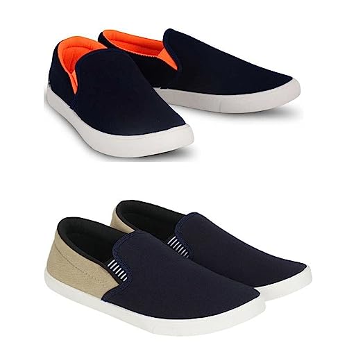 Image of HOTSTYLE Premium Casual Shoes Slip On Sneakers for Men |Combo Pack of 2|176