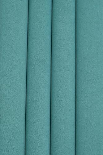 Image of 100% True Blackout Curtains 7 Feet, Set of 1 Panels | 300 GSM Heavy Room Darkening Polyester Cloth for Bedroom & Living Room | Thermal Insulated Heat & Noise Reducing (84x47 Inch, Aqua) | 100% Room Darkening Thermal Insulated Heat & Noise Reducing Curtains 7 feet long