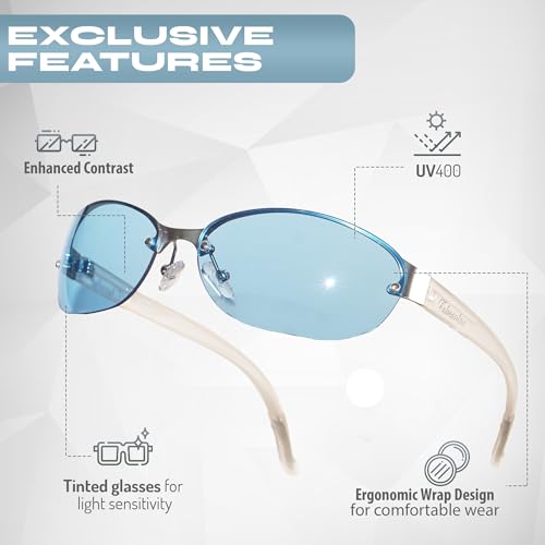 FBL Semi-Rimless Clear Smoke Tinted Eyeglasses Wrap Sunglasses A2163
