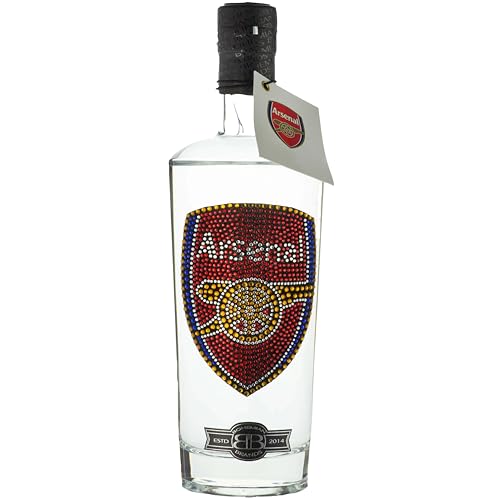 Arsenal Vodka Gifts for Men & Women, Distilled 5 Times, Official Crystal Edition for Gunners Football Fans, Perfect Birthday Present | Premium Alcohol by Bohemian Brands | 37.5%, 70cl