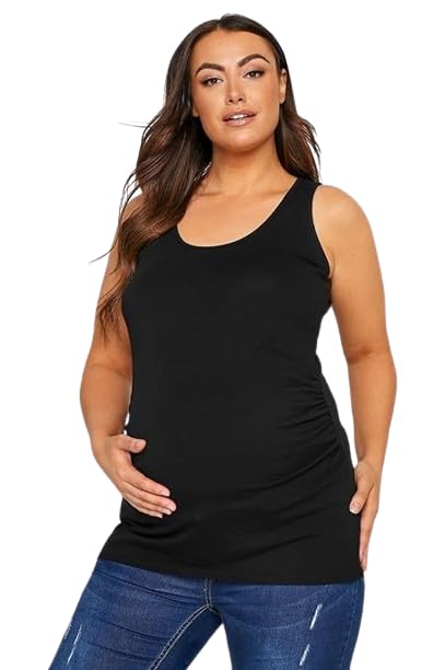 shaperx Women's Maternity Tank Tops Sleeveless Pregnancy Clothes Plus Size-picture-17