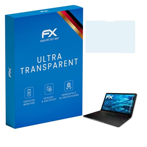 atFoliX Schutzfolie kompatibel mit Razer Blade Stealth 13,3 inch Folie, ultraklare FX Bildschirmschutzfolie (2X)