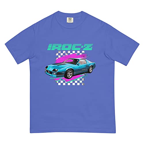 Retro Old School Chevy Car Graphic Camaro IROC-Z 80s 90s Aesthetic Retrowave - Heavyweight t-Shirt