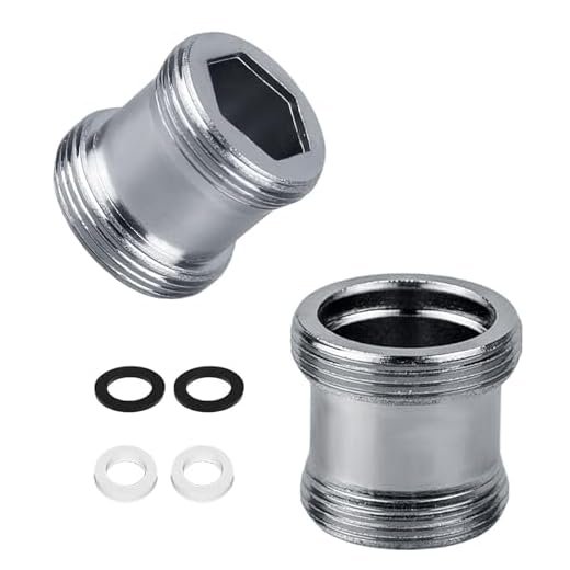 2er-Pack Wasserhahn Adapter M18 auf M22 - Gewindeadapter für Außengewinde M18 und M22, ideal für Luftsprudler und Waschbecken