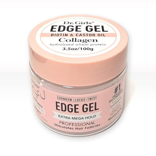 Dr. Girls Rice Water Lock & Twists Edge Gel - Extra Mega Hold for Locs, Cornrows & Twists – With Biotin, Castor Oil, Hydrolyzed Wheat Protein & Collagen – REEMAS 3.5 oz