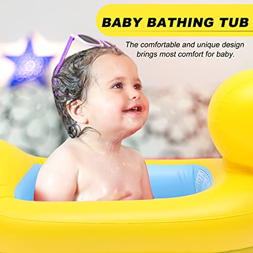 Sosoport Baby Inflatable Bathtub Animal Duck Portable Infant Toddler Bathing Tub Mini Air Swimming Pool Shower Basin For Kids Boys Girls #TOP2