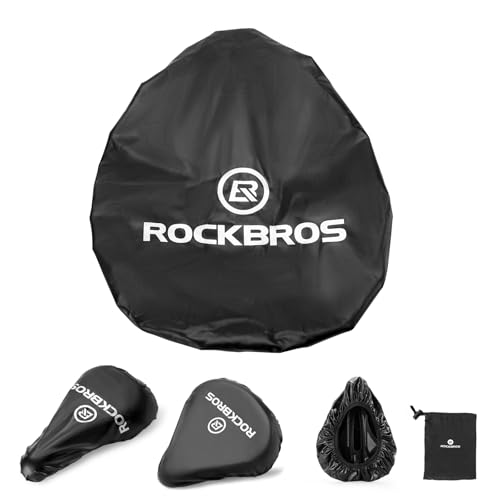 ROCKBROS(ロックブロス)サドルカバー 防水 防風 防塵 コンパクト伸縮性 お手入れ簡単 収納袋付き スポーツサドル 雨対策 通勤 通学 ママチャリ 子供用自転車 MTB ロードバイク レインカバー