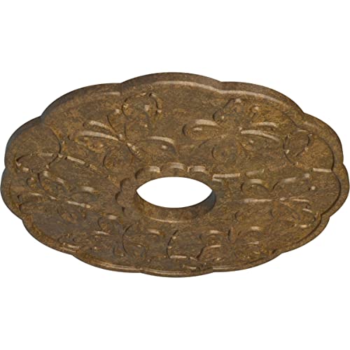 Image of Ekena Millwork CM17TSRZS - Terrones Butterfly - Ceiling Medallion, Rubbed Bronze