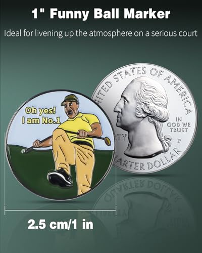 Marcador de bola de golfe e conjunto de clipe magnético para chapéu de 2,5 cm em relevo com clipe de