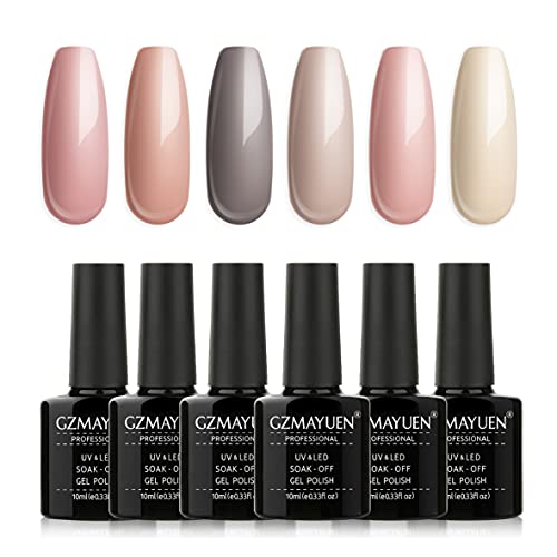 Shellac Set UV Nagellack 10ML Nail Set Farbgel für Gelnägel 6 Farben UV Nagellack Set Nagelgel Farben, Shellac für Gel…