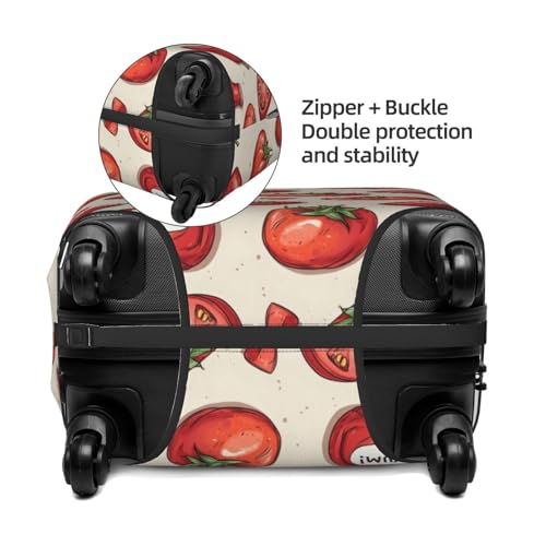 Tomato Ketchup Red Print Travel Luggage Covers, Washable Suitcase Covers Protector for Luggage 18-32 Inch High Elasticity3