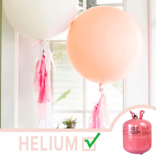 Image of PartyWoo Pale Pink Balloons 4pcs 36 Inch Light Pastel Baby Pink Latex Helium Balloons for Birthday Engagement Bachelorette Baby Shower Easter Princess Butterfly Theme Party Decorations Pink-Q01