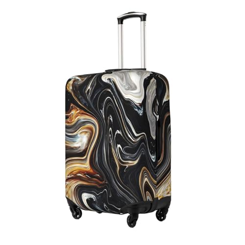 Abstract Marble Ink Texture Print Luggage Suitcase Cover Protector Luggage Washable Covers With Concealed Zipper2