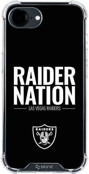 Skinit Clear Phone Case Compatible with iPhone 16e - Officially Licensed NFL Las Vegas Raiders Design