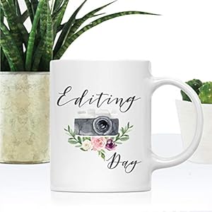 Andaz press photographer 11oz coffee mug gift editing day camera graphic 1 pack photo photography hobby novelty birthday christmas hot chocolate cup  urban country home decor