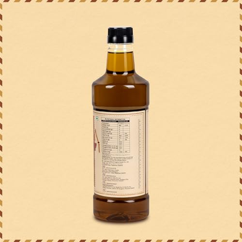 Image of BAROSI [Wood Cold Pressed Mustard Oil - 1L] | Kachi Ghani | Pure, Natural & Organic, Unrefined for Healthy Cooking (Sarso Tel) | Kolhu /Kacchi Ghani /Chekku | Perfect blend of Health, Taste & Aroma