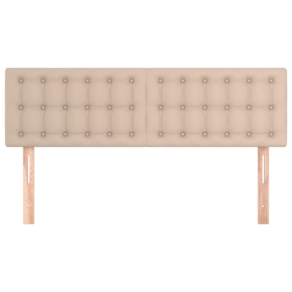 vidaXL Zagłówki, cappuccino, 144x5x78/88 cm, sztuczna skóra