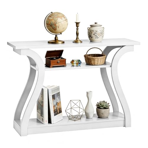 SUPER DEAL Wood Console Table for Entryway, 3 Tier...