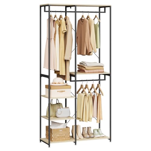 WOLTU Kleiderständer mit Ablage, für Schlafzimmer Flur, Offener...