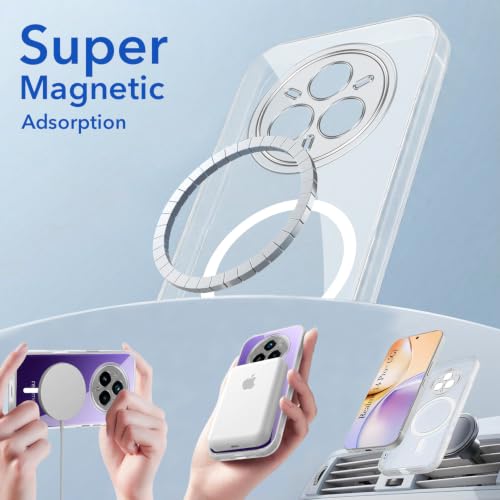 Image of Jkobi Lifetime Anti-Yellow MagSafe Compatible Clear Back Cover Case for Realme 14 Pro Plus 5G (Sleek Hard Crystal | Shockproof and Camera Protection)