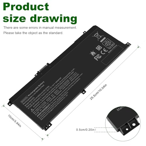 Image of ASUNCELL SA04XL L43267-005 Battery Replacement for HP Envy X360 15 /15T-DR 15M-DR15 /15M-DS 15Z-DS 17-CG 17T-CG 17M-CG Series HSTNN-OB1G HSTNN-OB1F SAO4XL