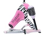 UniqXmas Personalized Hairdresser Christmas Ornament 2025 | Hair Stylist Kit, Blower Curler and Hair Brush for Xmas Tree | Custom Haircut Accesories Gift for Hair-Dresser Hairstylist