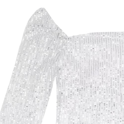 Image of Women Sparkle Sequins Mini Dress Sexy Tie Back Bodycon Dress Long Sleeve Shiny Evening Dresses Night Out Party Outfits